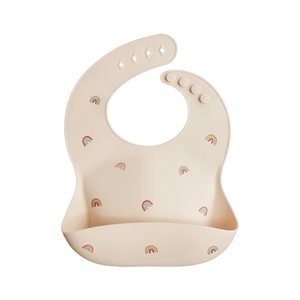 Mushie Silicone Bib - Rainbow
